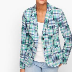 Talbots Madras Plaid Cotton‎ Summer Blazer